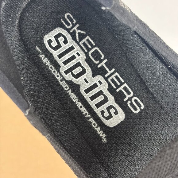 Skechers Slip-Ins Arya That's Sweet Sneakers Womens 7 Black Memory Foam Slip On - Picture 8 of 10